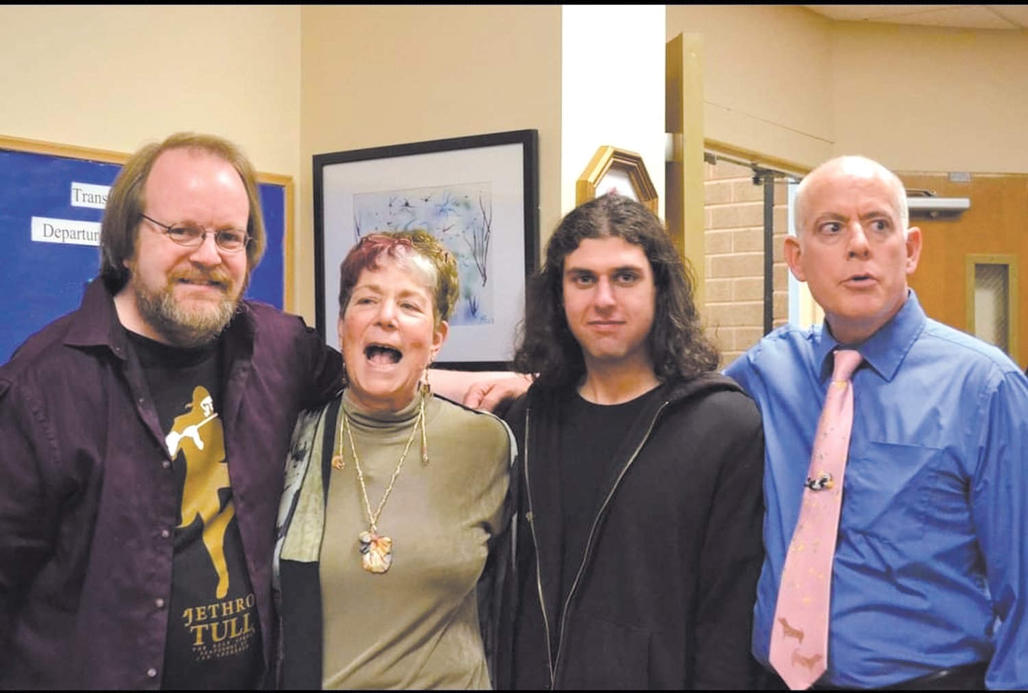 CLOSING ITS DOORS: Hope Art Gallery closes its doors. (Left to right) Assistant Curators David Koukol,  Barbara Rosenbaum, Ted DiLucia and gallery Director Ricky Gagnon.
